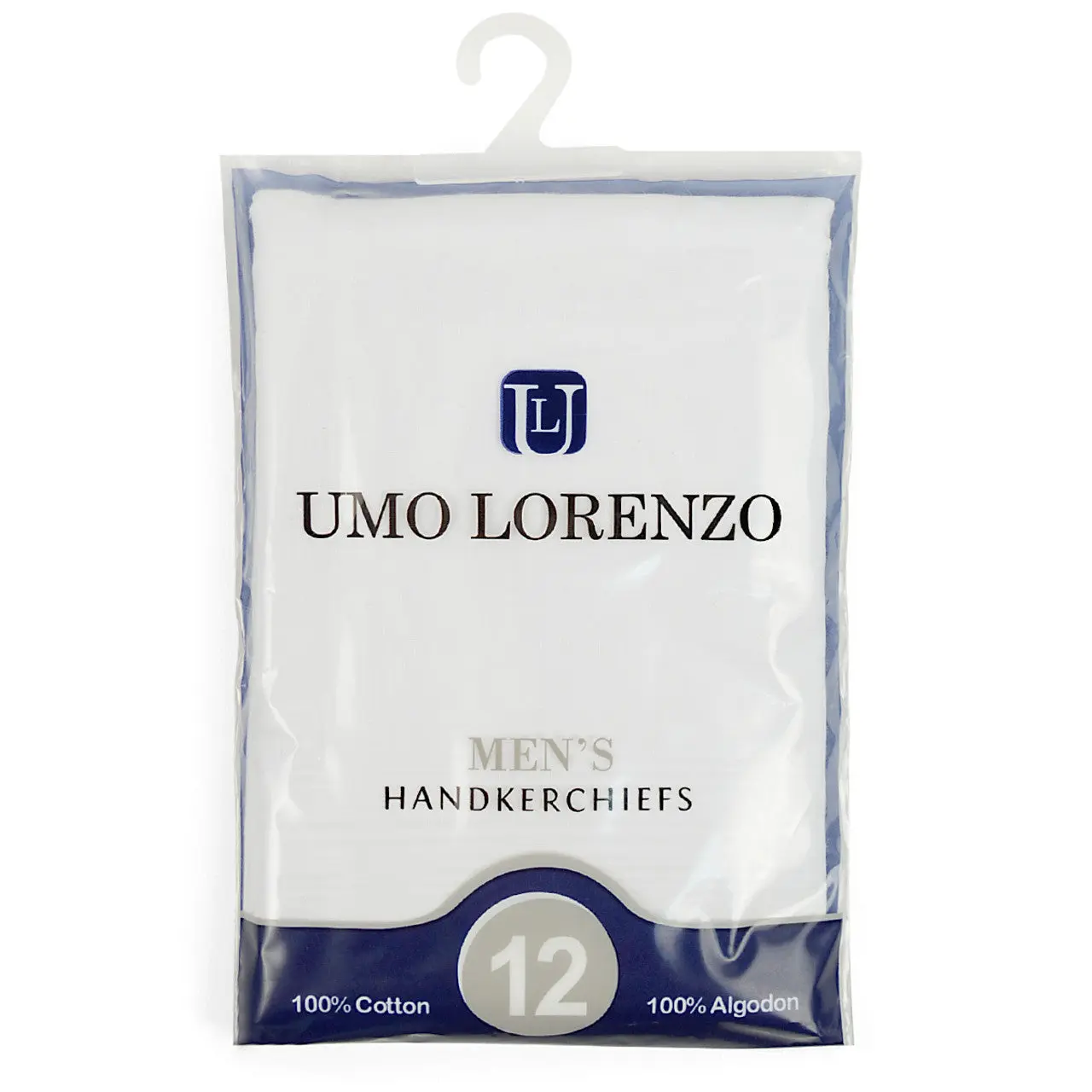 Men's 100% Cotton Plain Handkerchiefs, 12-Piece Set, Lightweight Cotton Neckerchiefs, 100% Cotton Handkerchiefs