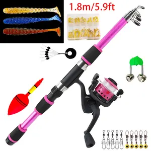 Beginner-Friendly Fishing Gear Set, Multiple Colors Available, Includes Portable Lightweight Spinning Reel, Complete Accessories for Newbies