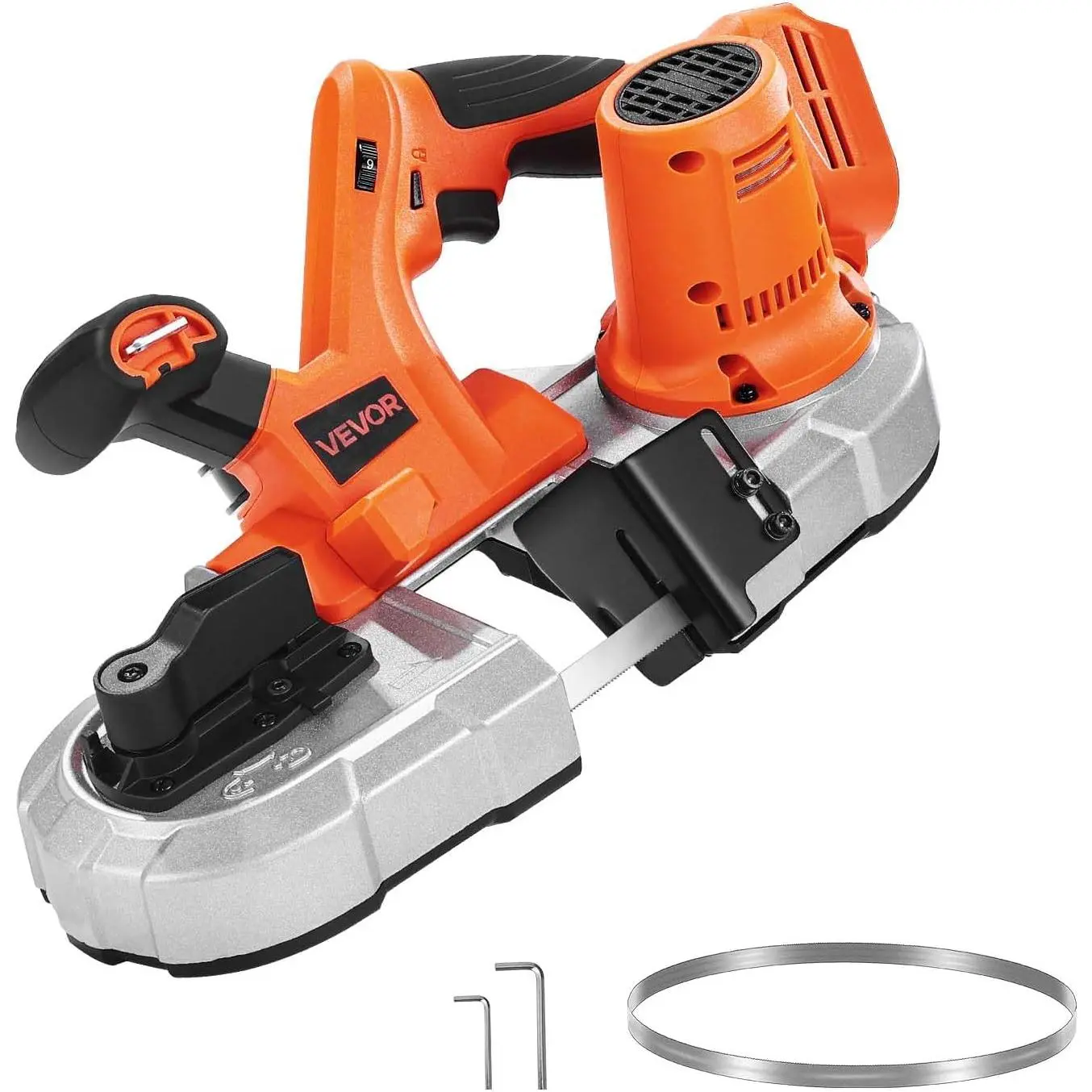 VEVOR 20V Cordless Portable Band Saw (Bare Tool Only), 360W Brushless Motor, 2.56-Inch Deep Cut, Adjustable Speed, for Metal & Wood Cutting, Makita Batteries Compatible