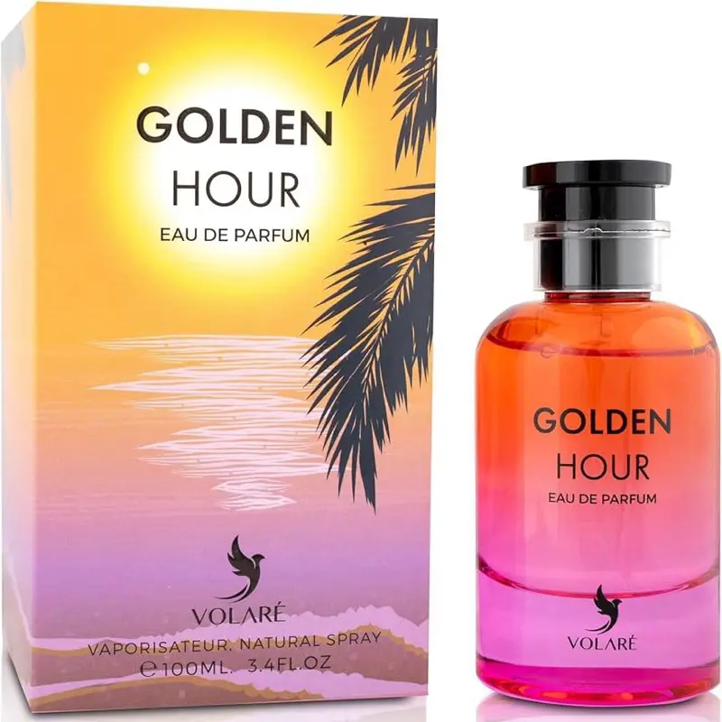 Volare Golden Hour Eau de Parfum Spray for Women 100 ml - Floral Niche Fragrance, Non-Toxic, New Condition, UAE, 3.4 Ounce, Regular Size Elixir Timeless Perfume Edp Tester