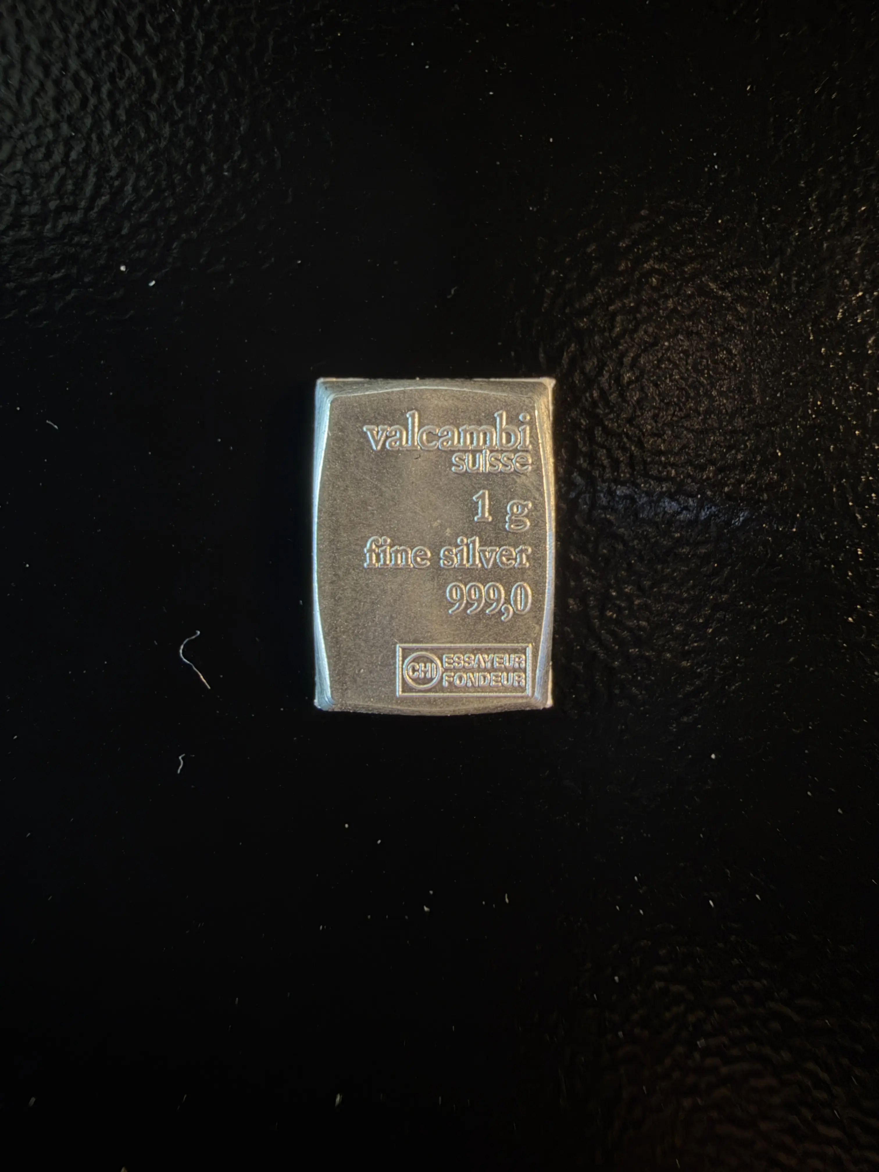 Valcambi 1 Gram Fine Silver Bar 999.0 Pure Silver Investment Grade Bullion