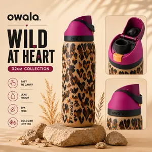 Owala Wild At Heart 32oz Leoprint Water Bottle | Limited Version With UO