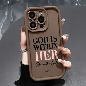 Phone Case for iPhone 17 Pro Max Plus Air 16 Pro Max 15 Plus 14 13 12 11 XR XS Writing Style Shockproof Silicone TPU Bumper Drop Protection Soft Cover Protective Smartphone Durable Cellphone