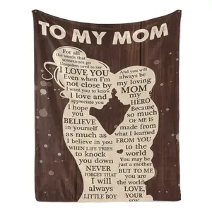 TO MY MOM Blanket Mother's Day gift for mom This Super Soft Flannel Blanket is The Perfect Gift for Christmas and lovers Soft Warm Cozy Throw for Bed Sofa Nap Travel, Cute Home Decor