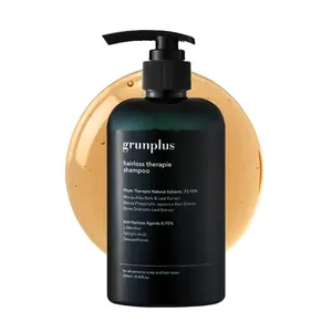 Grunplus Therapie Hair Thickening Shampoo 250ml / 8.45 fl oz – Sulfate-Free Volumizing Shampoo for Thinning Hair & Shedding, Boosts Hair Density, Scalp Refreshing Care with 73% Botanical Extracts