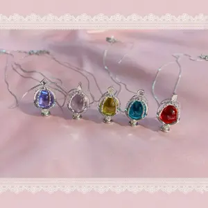 Madoka Magica Homura Akemi Madoka Kaname Sayaka Miki Kyoko Sakura Mami Tomoe Elegant Dainty Soul Gem Anime Manga Kawaii Choker Necklace- Puella Magi Series