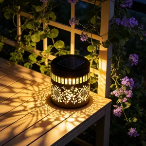 Mandala Projection Lamp, Solar Powered, Decorative Atmosphere Lamp, Perfect Gift, Ideal for Home Decor, Energy Efficient Lighting Solution, Unique Present Idea