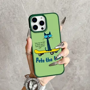 Pete Cat Magnetic Snap Case for iPhone 17/16 Pro Max 15 Pro 14 13 12 Mini 11 XR XS Plus SE Shockproof Slim Protective Cover