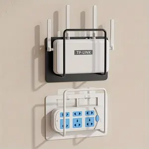Wireless holeless router stand - Wall-mounted TV box holder - Living room wall support - WiFi router shelf - Storage rack