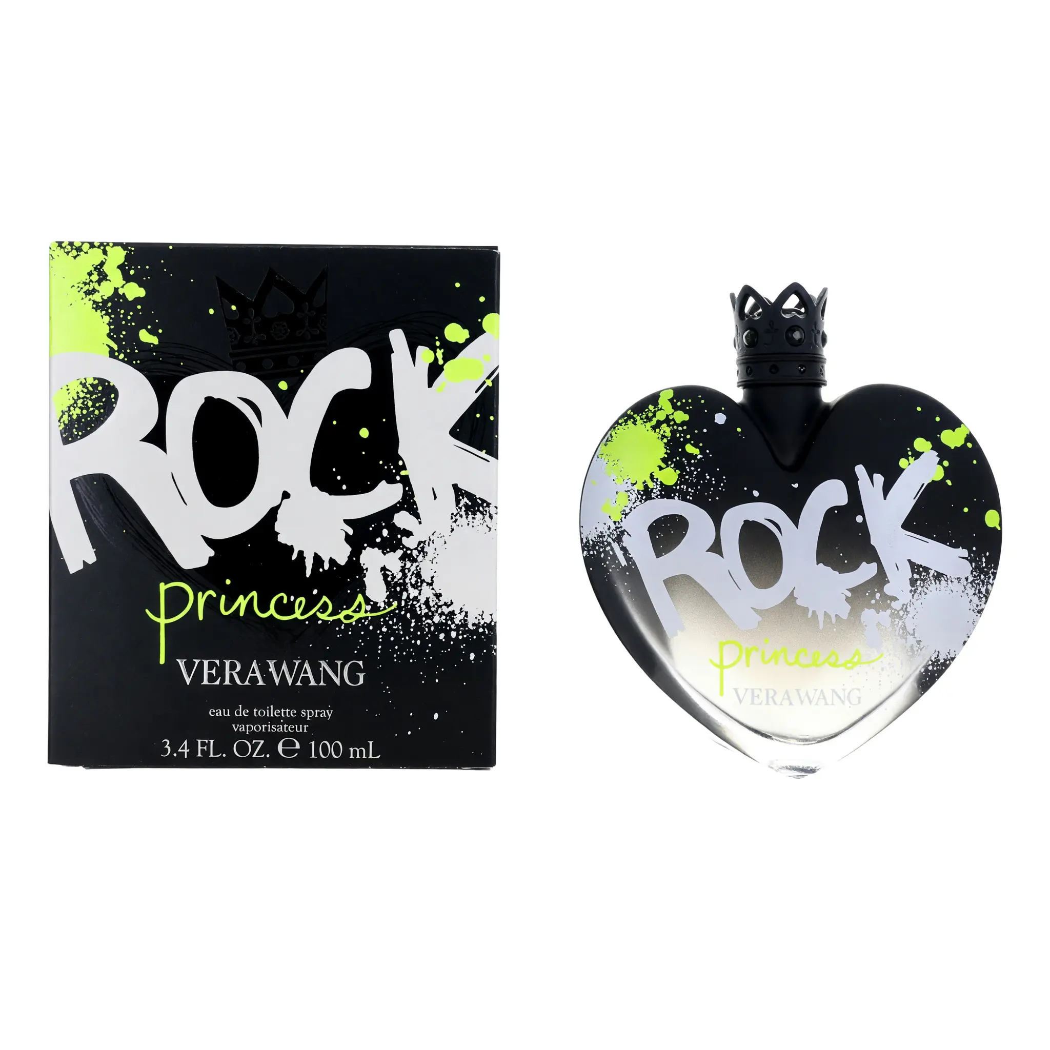 Vera Wang Rock Princess by Vera Wang, 3.4 oz EDT Spray for Women, Peach, Rose, 3 To 3.9 Fl Oz, Base Notes Cashmere Wood, Musk, Iris, Coconut, Floral, 3.4 Fl Oz, Floral Blend