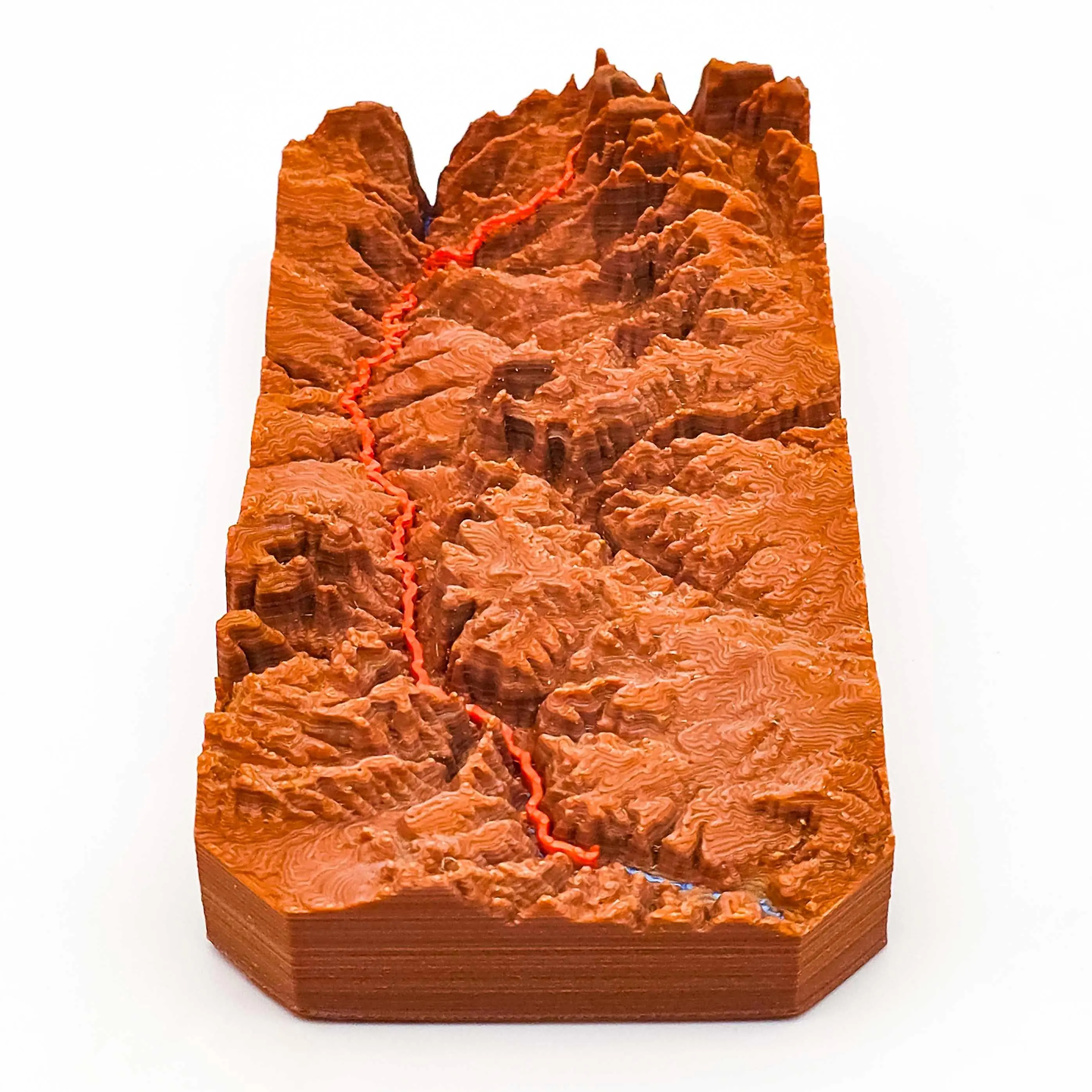 Parunuweap Canyon Trail - 3D Printed Topographical Map