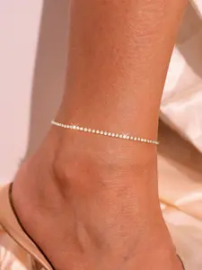 Tennis Anklet Bracelet for Women, Waterproof Layered Rhinestone Ankle Chain, Fashion Jewelry Gift, Anti-Oxidation, Elegant Accessory