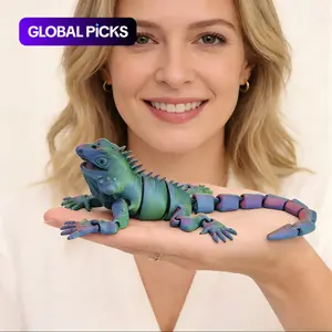 3D Printed Lizard Figurine with Realistic Eyes, Home Decor, Collectible Room Decor, Moving Joints, Perfect Christmas Gift, Party Decoration, Birthday Present #GLOBAL PICKS