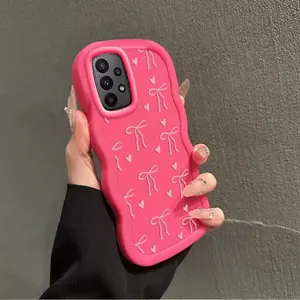 Shockproof Anti-Slip Durable Anime Heart Bow Phone Case Compatible with Samsung Galaxy A23/A23 5G/A32/A33 5G/A52/A52 5G/A52s 5G/A53 5G/A73 5G