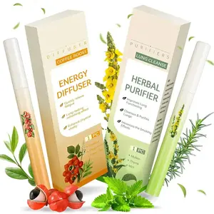 Mullein Herbal Diffuser Pen – Smokeless Inhaler for Quitting Smoking, Lung Cleansing with Mullein Thyme & Mint – Flavored Air Freshener, 2 Sticks Vaporless