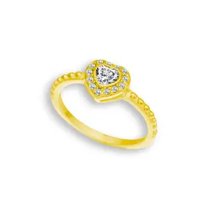 EVRY JEWELS Gold or Silver Plated Women's Hypoallergenic Cupid Ring