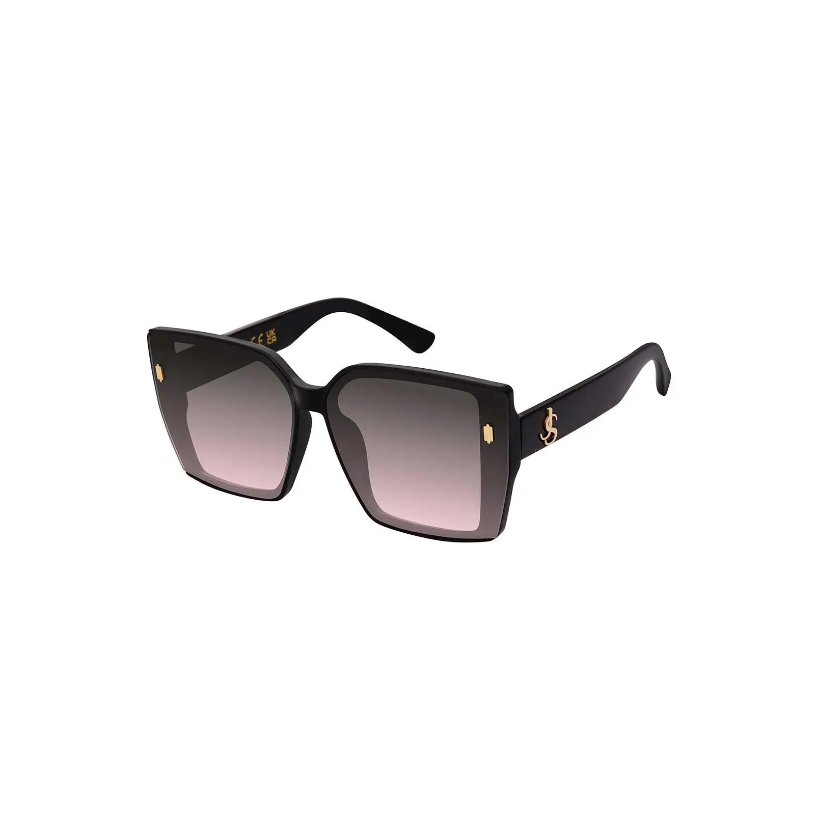 Runway-Ready Square Sunglasses in Black