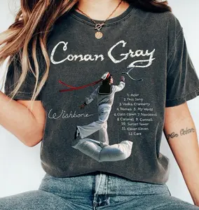 Conan Gray Wishbone 2025 Shirt - Retro Music Lyrics Tee - Limited Edition Fan Graphic T-Shirt