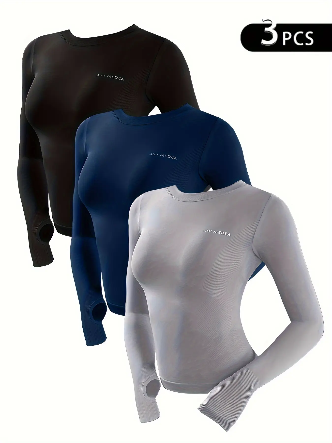 Women's compression clothing long-sleeved quick-drying gym sports fitness clothing, sweat-absorbing sports bottom shirt, tight thermal underwear Volleyball Gear