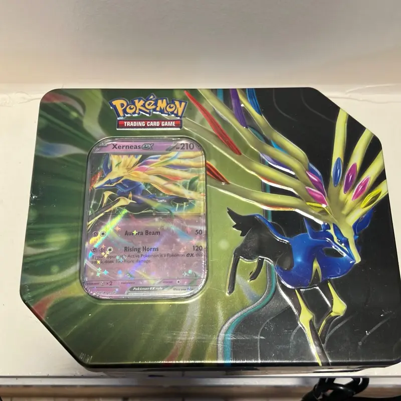 Factory Sealed Pokemon TCG Tin: Azure Legends - Official Trading Card Game Collectible Tin with Xerneas EX Card , Collectible Trading Cards, Authentic Collectible Cards - TikTok Shop Factory Sealed Pokemon TCG Tin: Azure Legends - Official Trading Card Game Collectible Tin with Xerneas EX Card , Collectible Trading Cards, Authentic Collectible Cards - TikTok Shop