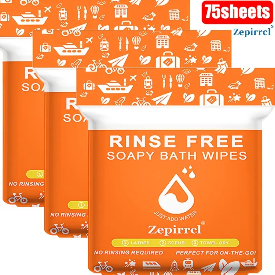 30×30 cm disposable no-rinse shower towel, integrated design. Simply wet, lather, and dry—no rinsing needed. Quickly restores a clean, fresh feel anytime. Convenient for outdoor camping, gym workouts, swimming, and commuting. 25 pieces per pack.