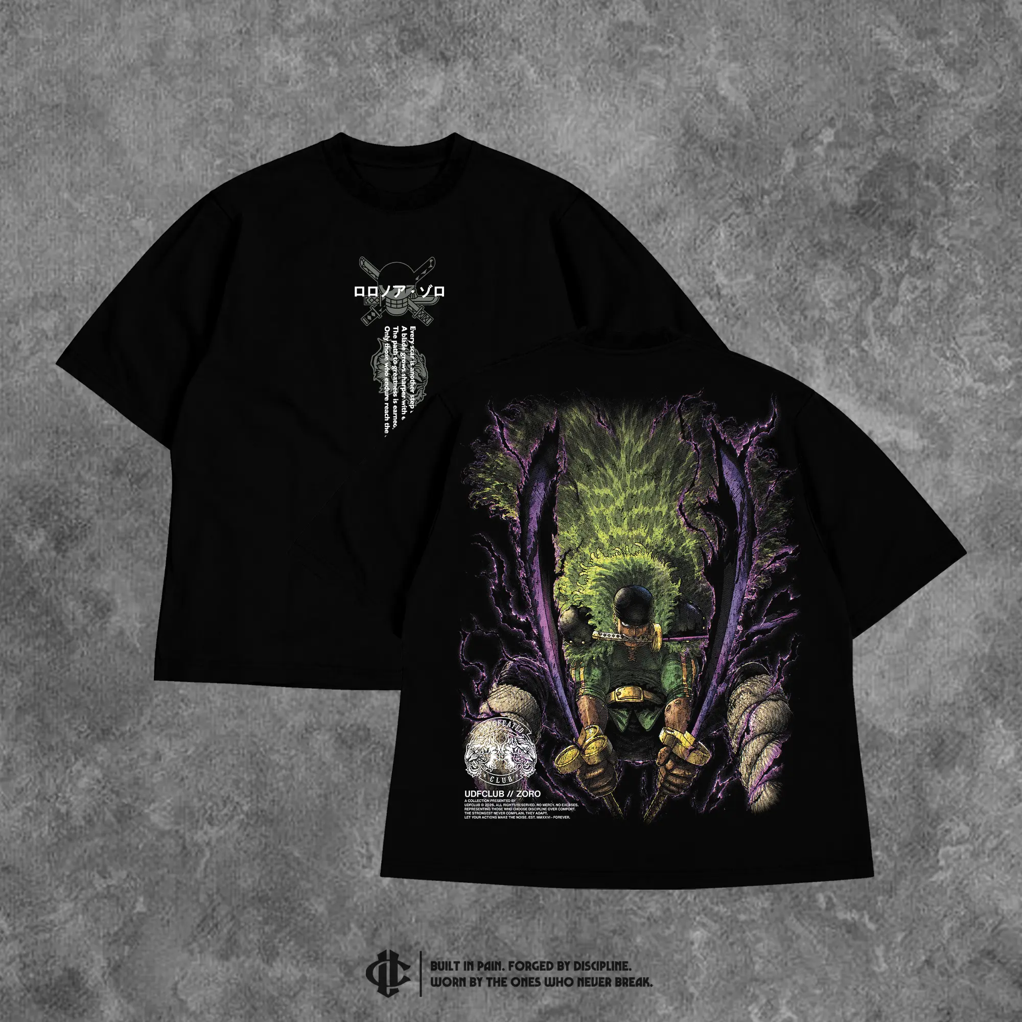 "THE KING OF HELL ZORO" Tee, Men's Gym, Workout Wear, Gym Apparel.