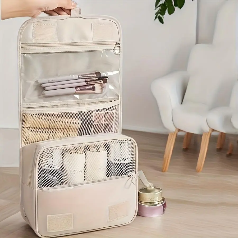 Hook up toiletry bag, Multifunctional Toiletry Bag, Multi functional travel storage bag, Makeup Storage Bag, suitable for cosmetics, underwear - multiple compartments, hand washable or dry cleanable