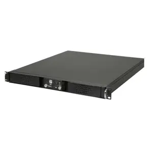 212 MAIN 1U Rackmount Black Steel Computer Chassis with Dual Bays, Switching Power Supply Compatibility, Home Storage & Organization Solution