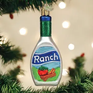 Ranch Dressing Old World Christmas Tree Ornament Blown Glass Hand Painted
