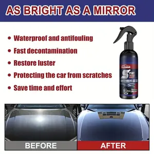 Rayhong 4.06oz Multi-Functional Automotive Coating Spray - Quick Effect, Nano Technology for Paint Brightening, Decontamination, and Cleaning, Fragrance-Free
