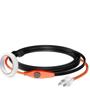 【Summervibes】VEVOR Pipe Heating Cable, 6FT 7W/FT Heat Tape for Pipes with Built-in Thermostat, Water Pipe Heat Cable Protects PVC Hose, Metal and Plastic Pipe from Freezing