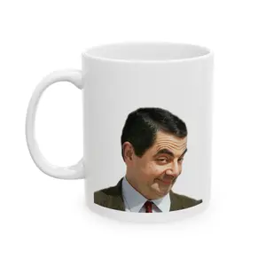 Mr Bean Face Mug Funny Mugs Coffe Cup for Girlfriend Boyfriend Office