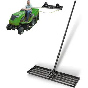 Lawn Leveling Rake 34"x10",Lawn Leveling Tool with 68" Long Stainless Handle for Leveling Soil,Grass,Sand or Dirt,Lawn Leveler for Backyard,,Golf Course,Farm,Pasture