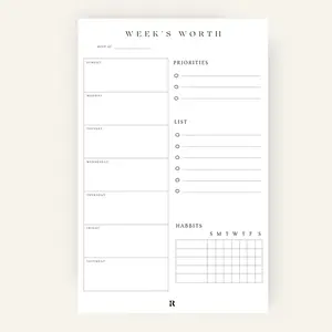 Week’s Worth - Weekly Notepad