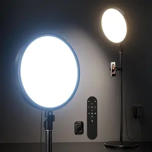Large Ring Light with 79" Stand, 6500K Professional Full-Screen Big Ring Light with Stand and Phone Holder, Selfie Light with Remote for Studio Video Photography, , , Live Stream
