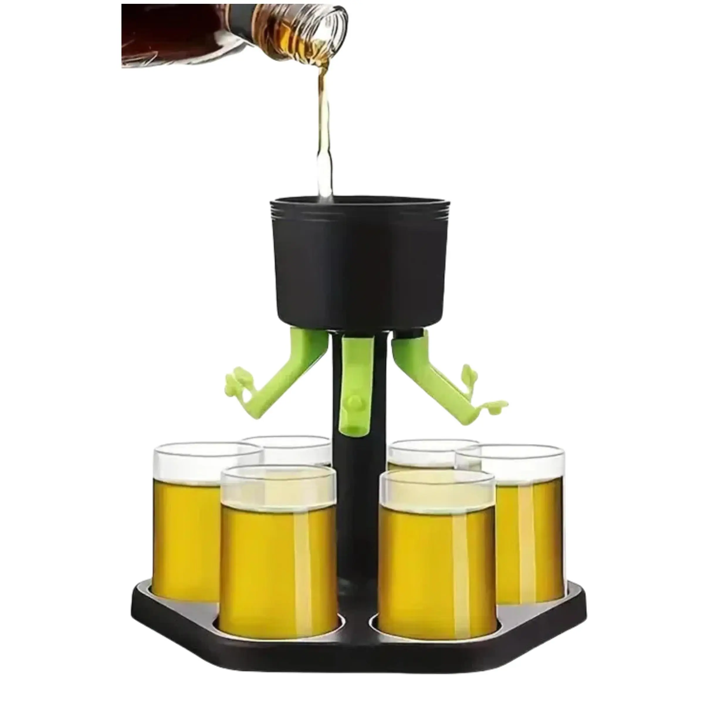 Smart Wine Dispenser, 6-cup Hexagonal Anti-drip Wine Dispenser, Fast Pouring System Wine Dispenser for Parties & Banquets