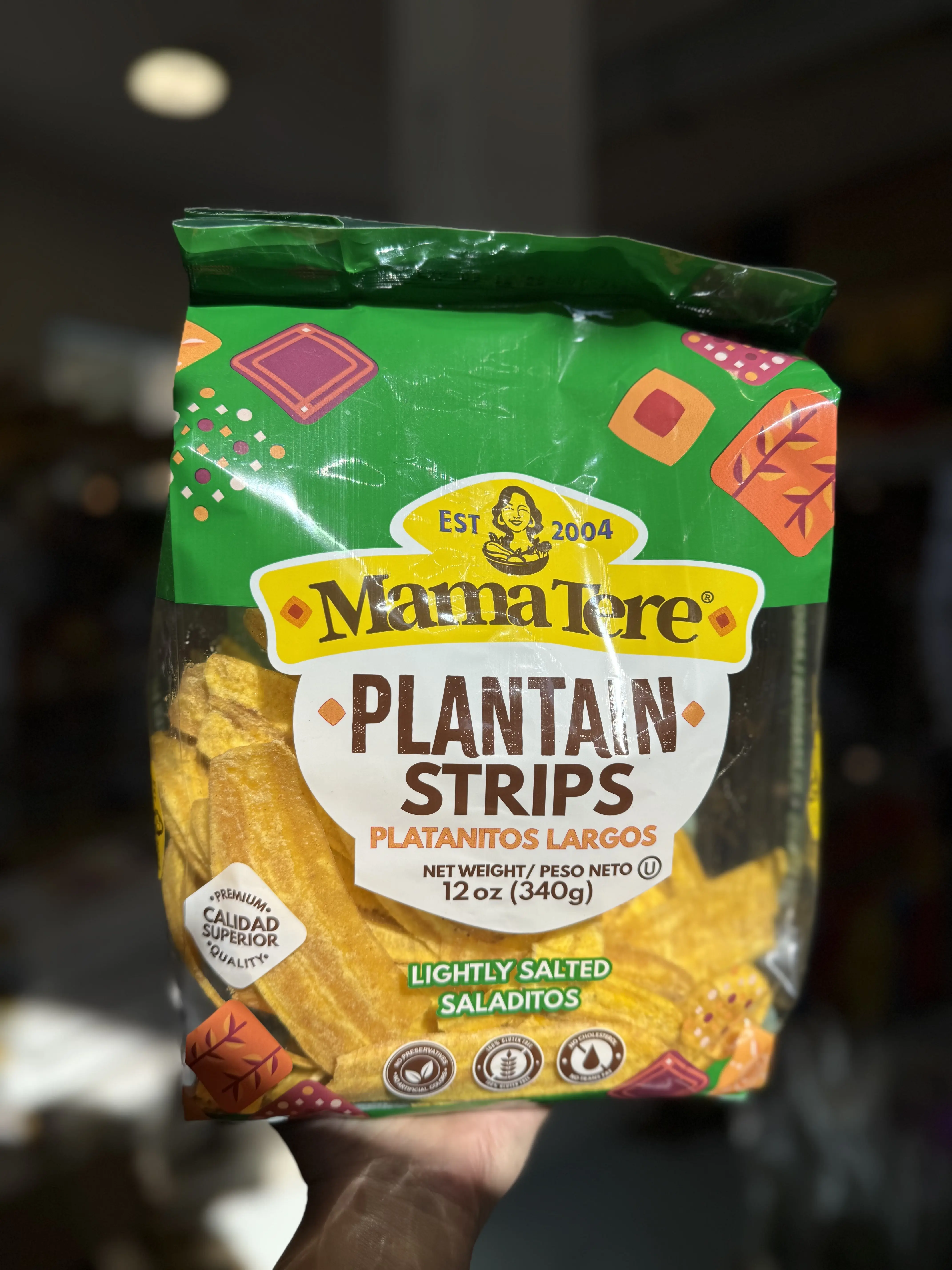 MAMA TERE PLANTAIN STRIPS CHIPS 12OZ