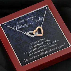 Interlocking Hearts, Nursery Teacher For Nursery Teacher NecklaceTo A Truly Amazing Nursery Teacher Appreciation Nursery Teacher