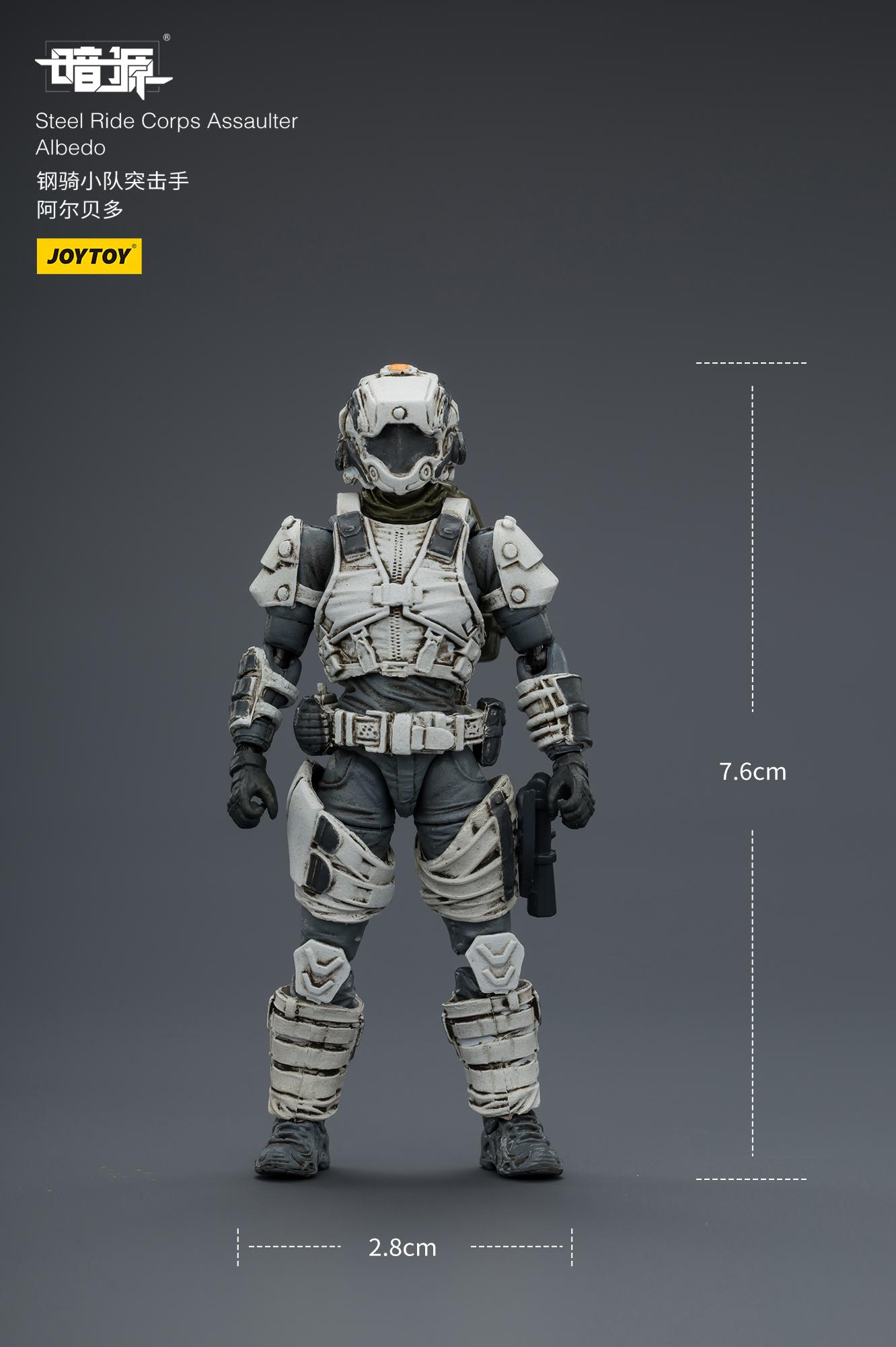 JOYTOY Dark Source 1/25 Action Figures Steel Ride Corps Guard Kael  Steel Ride Corps Engineer  Chris Steel Ride Corps Assaulter Albedo