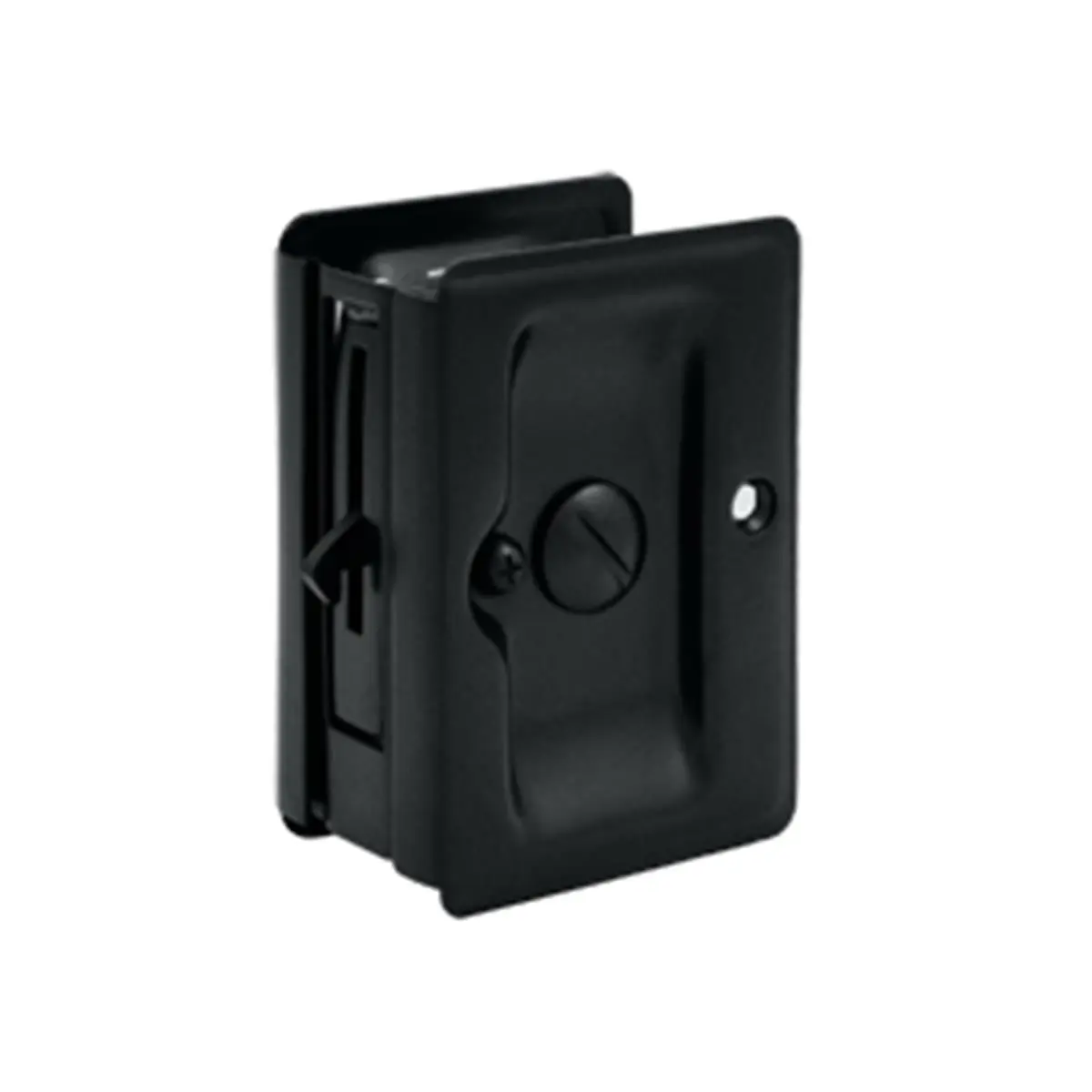 212 MAIN Heavy Duty Adjustable Solid Brass Privacy Door Lock, Deltana SDLA325U19, 3.25x2.25 in, Black Pocket Lock
