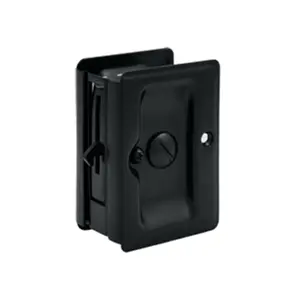 212 MAIN Heavy Duty Adjustable Solid Brass Privacy Door Lock, Deltana SDLA325U19, 3.25x2.25 in, Black Pocket Lock