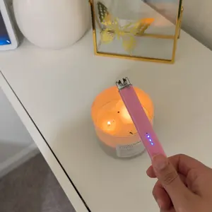 Electric Candle Lighter, Christmas Stocking Stuffers Gifts for Women Mom Men Wife Sister, USB Arc Rechargeable Windproof Long Lighter for Candle BBQ Housewarming Birthday Gifts Idals