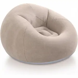 Bean Bag Chair for Kids Adults, Inflatable Chair, No Filler, Comfy, Suit for Dorm Gaming Room Indoor Outdoor, grey