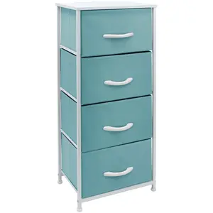 4 Drawer Vertical Short Nightstand - Perfect for Small Spaces