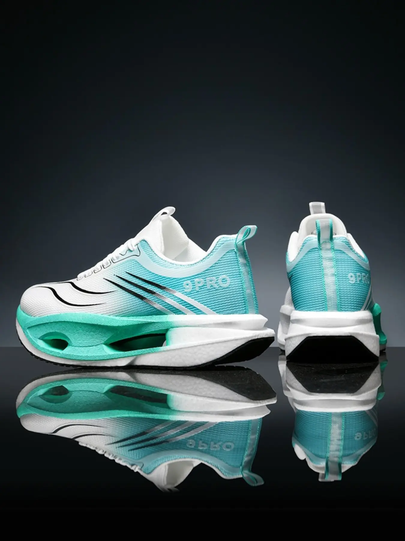 Couple Carbon Plate Running Shoes, Athletic Running Shoes, Ultra-Cushioning Lightweight Design, Breathable Stripes, Stable Grip Sole, Sporty Style, All Seasons, Road Running Shoes