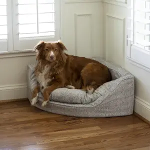 Luxury Overstuffed Corner Dog Bed - Show Dog Collection