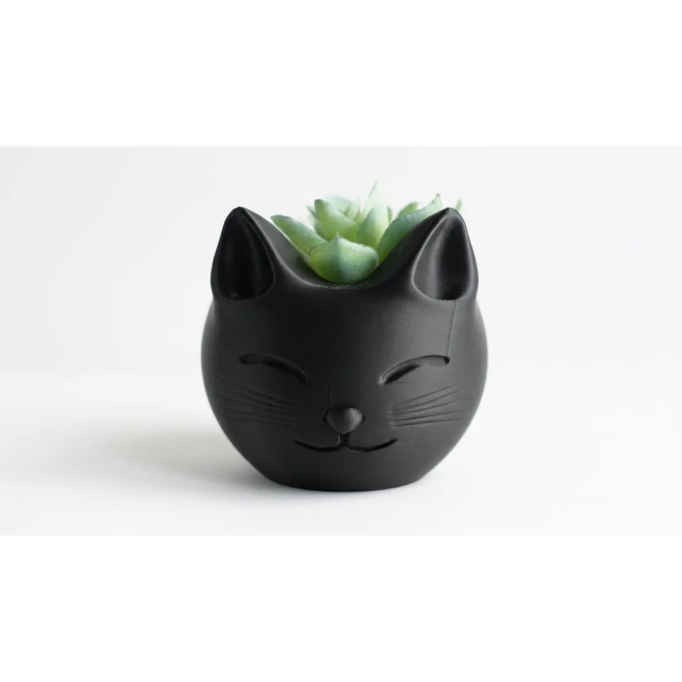 Cat Succulent Planter – Kawaii Mini Plant Pot with Optional Drainage Hole, Desk Plant Holder, Cat Lover Gift, Cute Home Decor