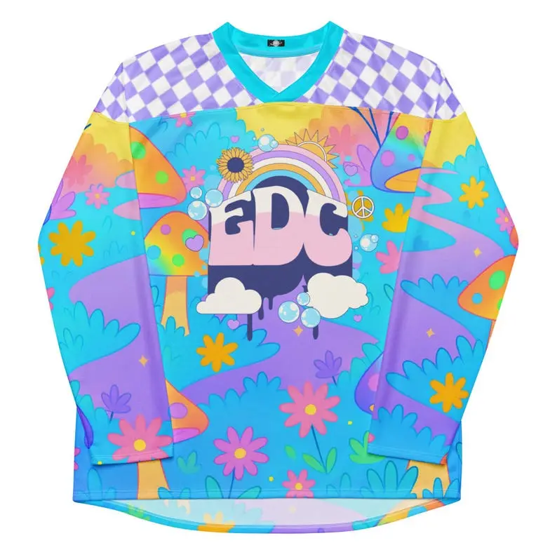 EDC PLUR PRINCESS Rave Jersey, Psychedelic Festival Outfit, Comfy Outfit for Bass Music Lovers