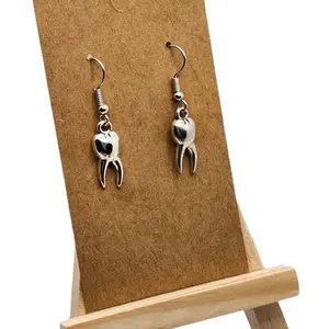 Tooth Earrings - Unisex Hook Earrings with Metal Coating Lightweight Design Sleek and Modern Style Perfect for Daily Wear