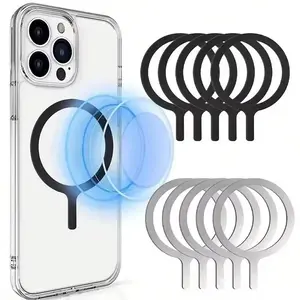 Universal Magnet Sticker Magnetic Adapter Ring Suitable for Magsafe IPhone Wireless Charging Cellphone Round Metal Plate Ring